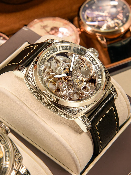 Authentic Brand Carved Watches Fully Automatic