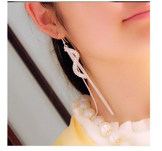 2020 New Gold Color Long Crystal Tassel Dangle Earrings for Women