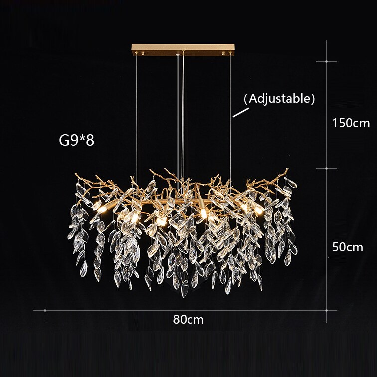 Chandelier New Modern LED Gold Luxury Crystal