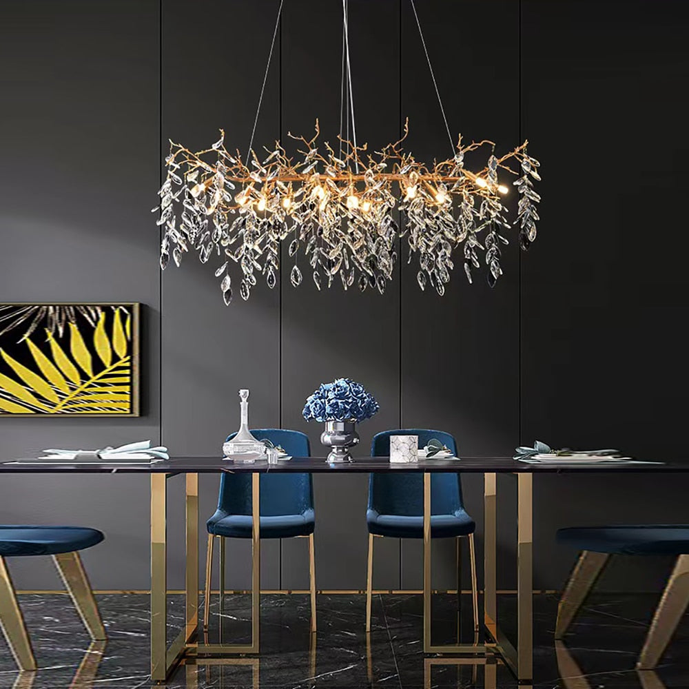 Chandelier New Modern LED Gold Luxury Crystal