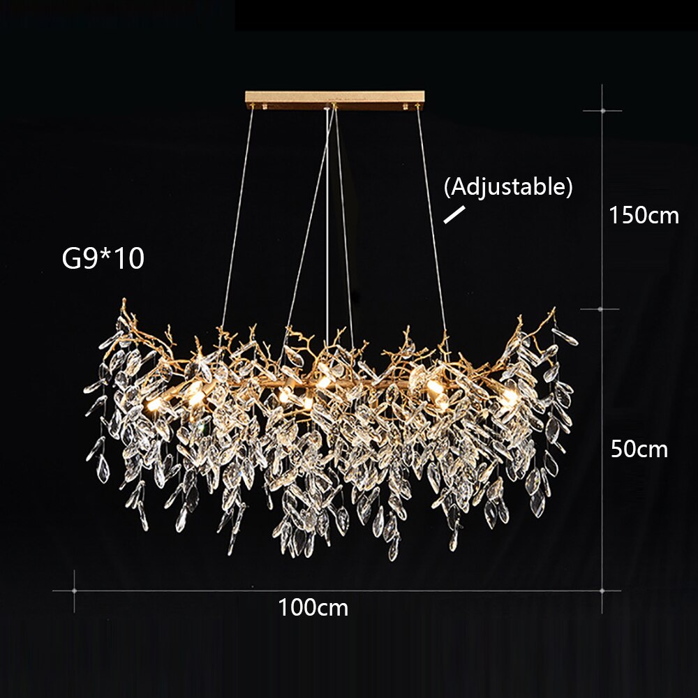 Chandelier New Modern LED Gold Luxury Crystal