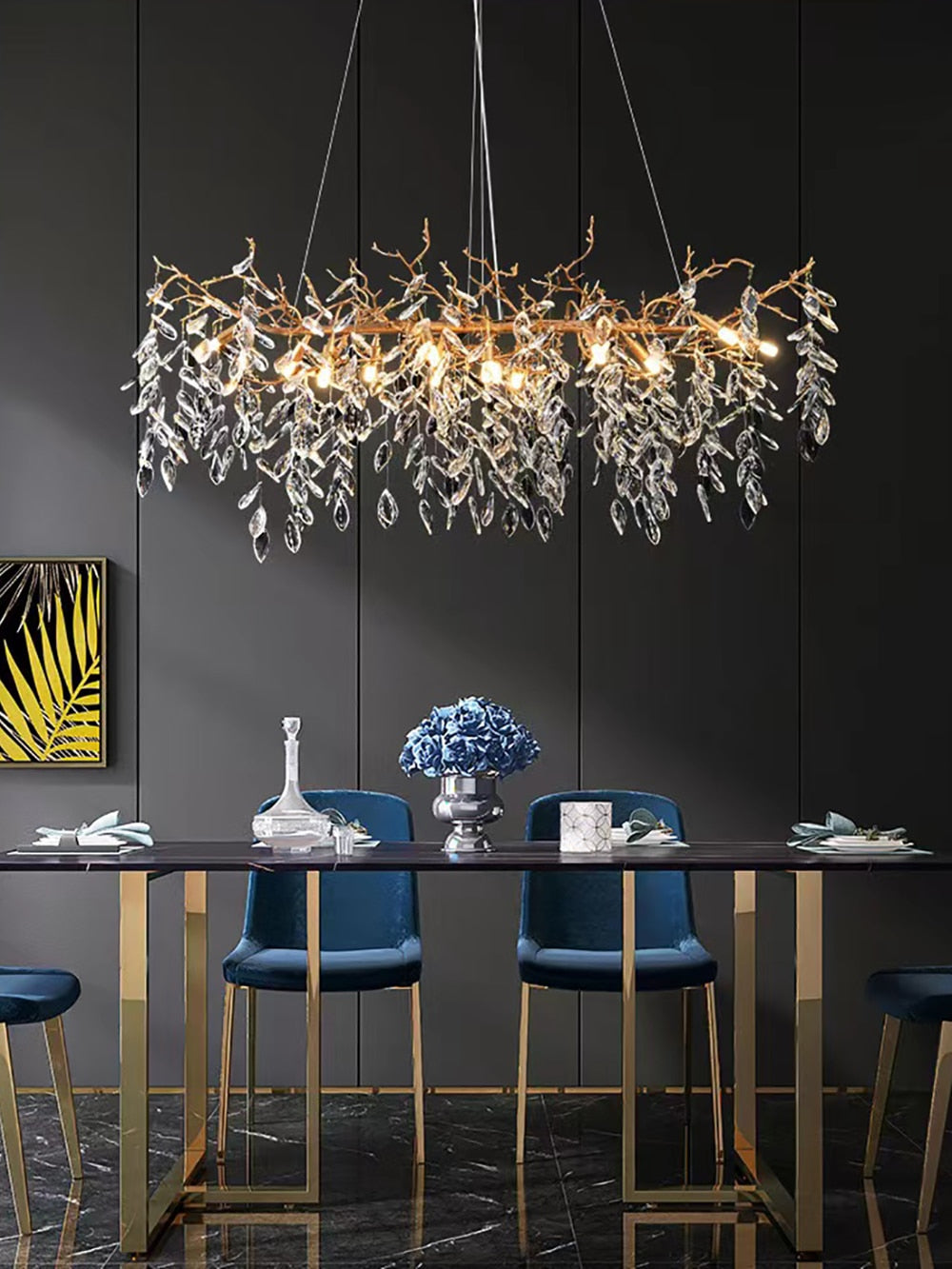 Chandelier New Modern LED Gold Luxury Crystal