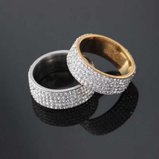 Luxury Rhinestone Ring for Women Men Crystal Geometric Finger Ring