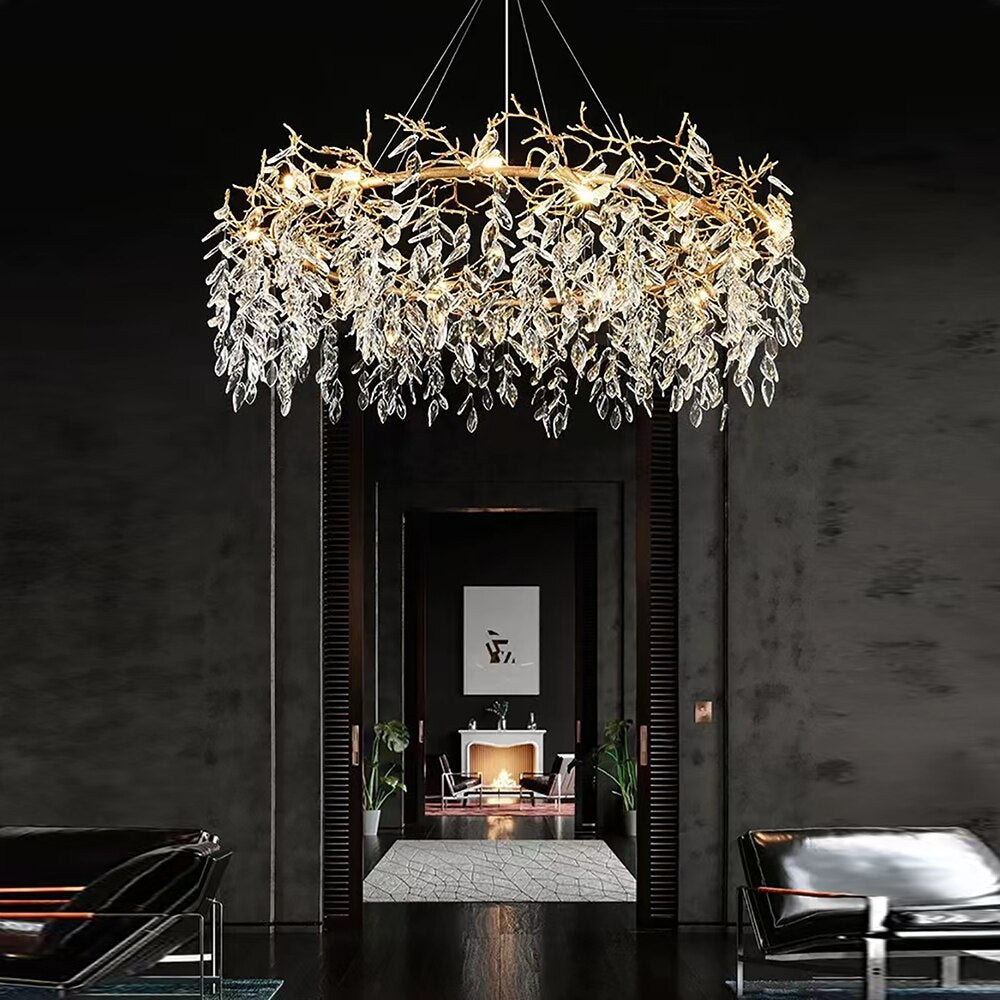 Chandelier New Modern LED Gold Luxury Crystal