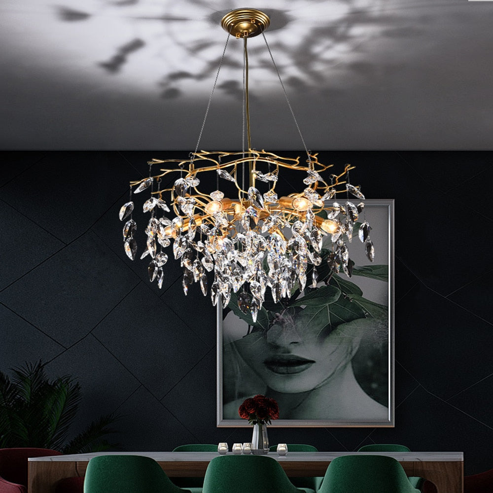 Chandelier New Modern LED Gold Luxury Crystal