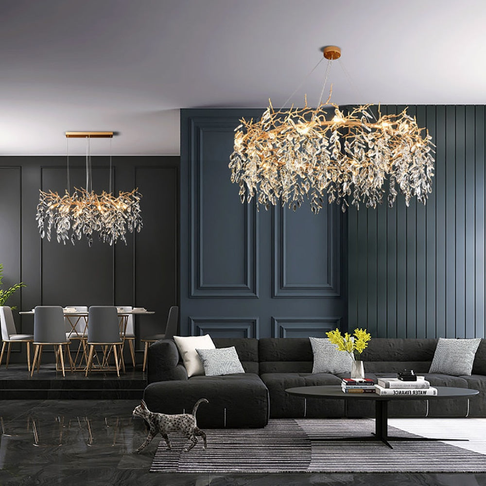 Chandelier New Modern LED Gold Luxury Crystal